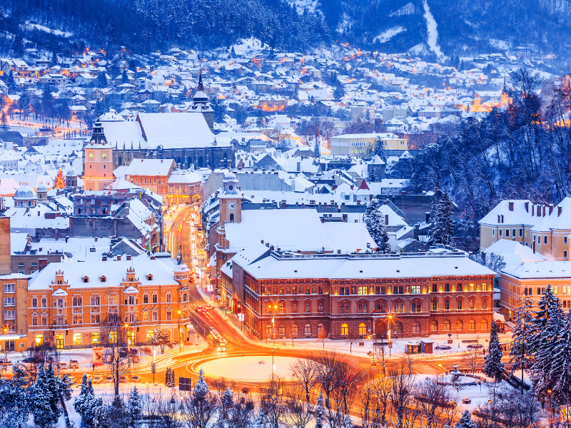 Brasov Rumania invierno