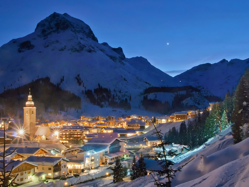 pueblo esquí Austria